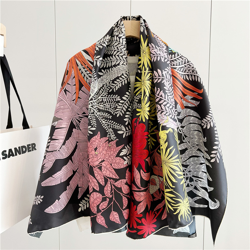 Travel Hair Accessories - 14mm Silk Scarf Women Hand Rolled