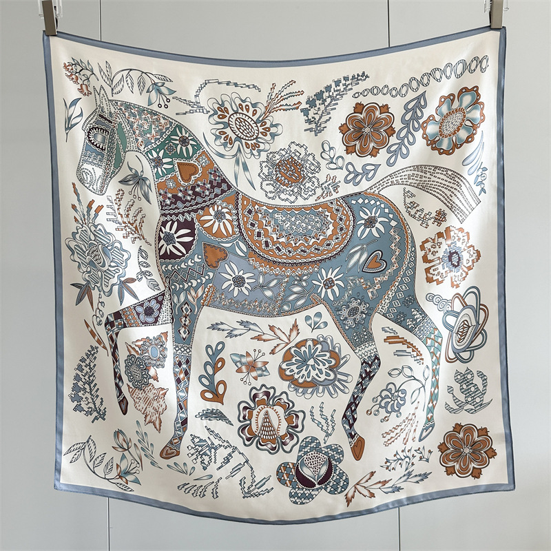 Travel Hair Accessories - Horse Print Women 90CM Bandanas 90