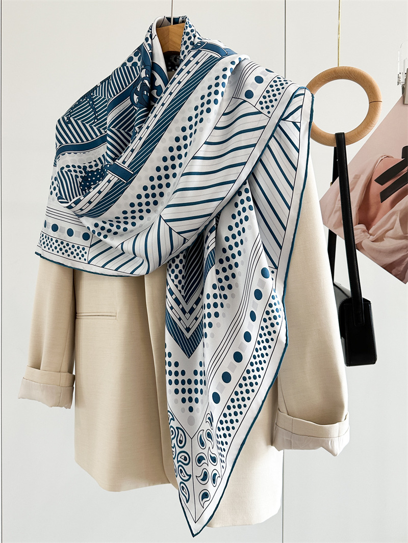 Travel Hair Accessories - 14mm Silk Scarf Luxury Designers Hand-rolled