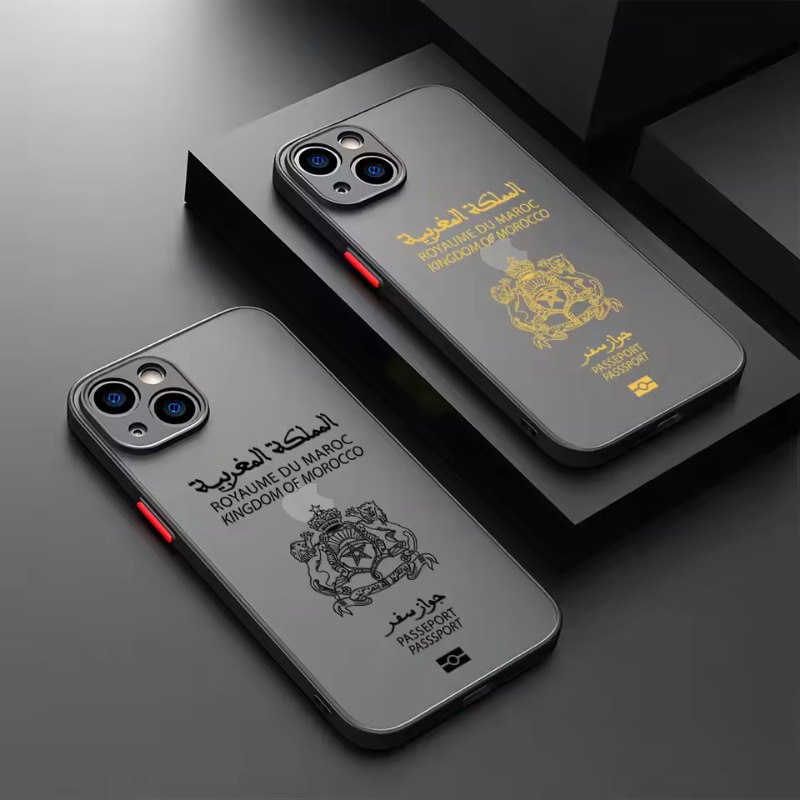 Travel Accessories Iphone - Moroccan Passport Map Phone Case For