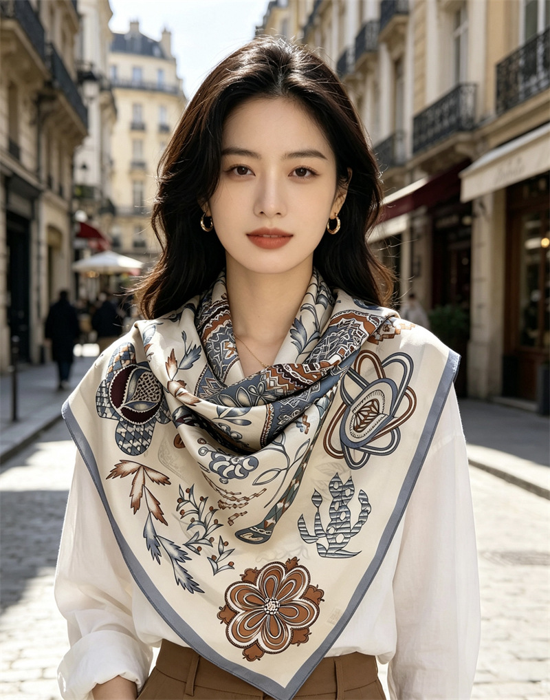 Horse Print Women 90CM Bandana - Travel Hair Accessories review and price