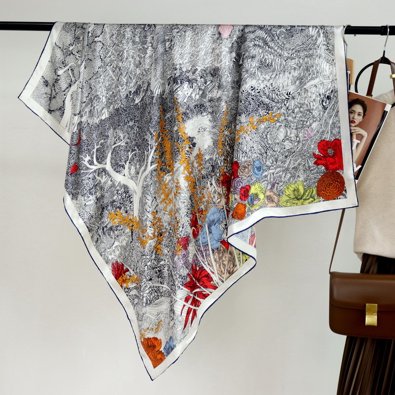 110CM Silk Scarf Luxury Hand R - Travel Hair Accessories review and price