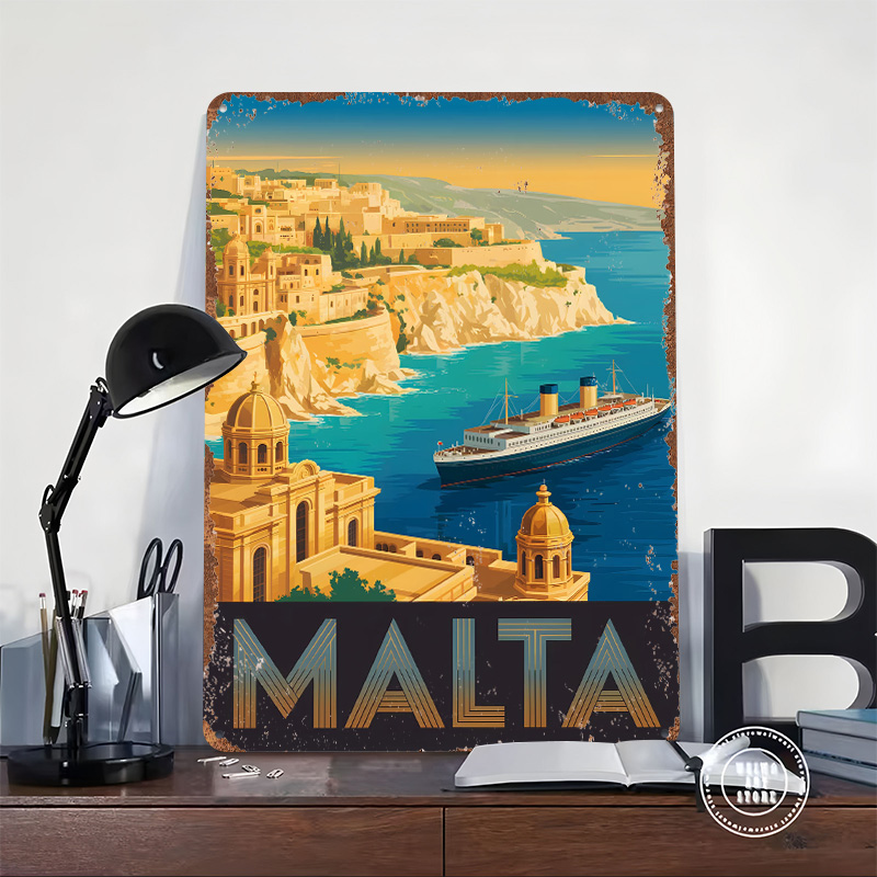 Malta Travel Metal Poster Cust - Travel Accessories Malta review and price