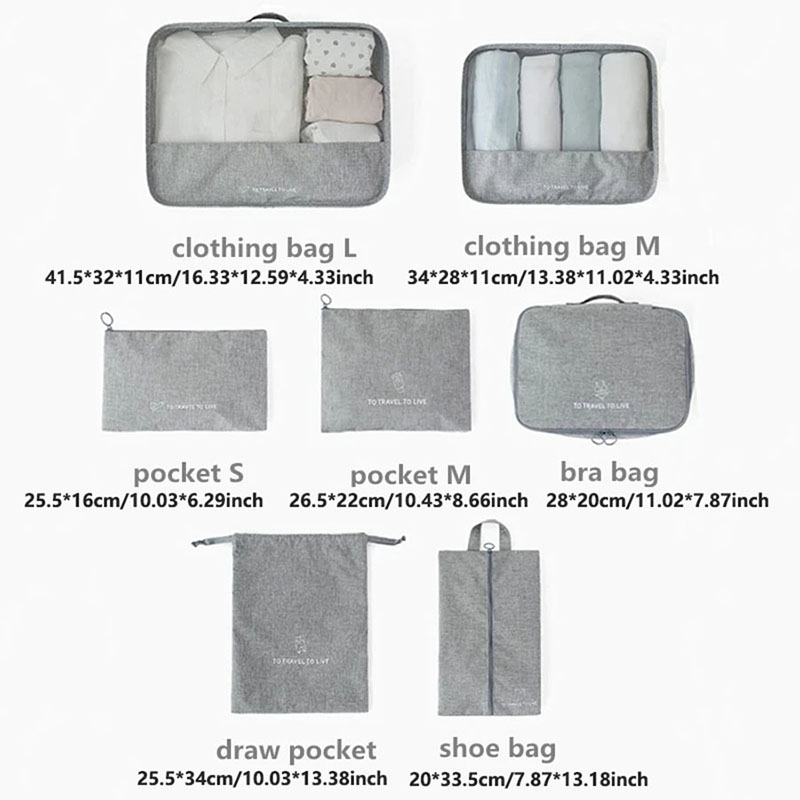 7 Piece Travel Packing Cubes S - Travel Accessories Kit For Men review and price