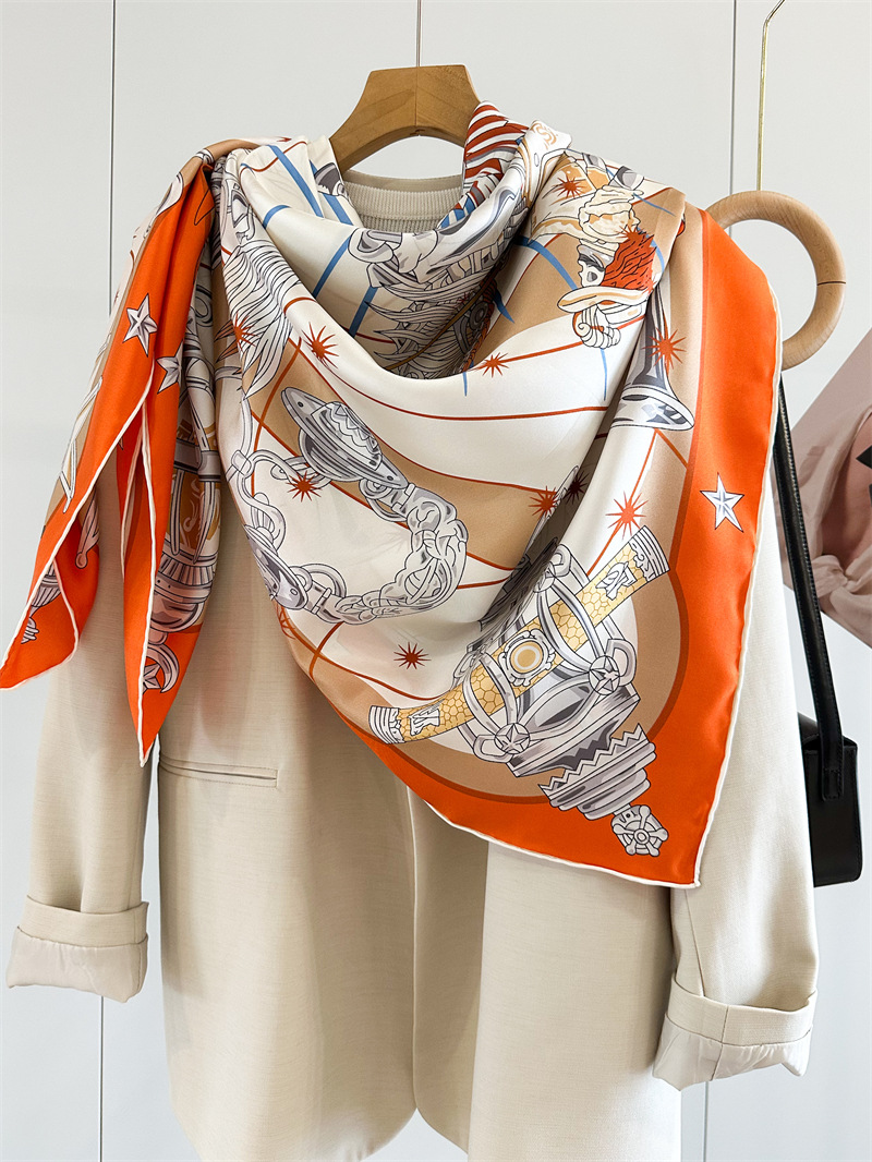 Luxury Brand Scarf Large Silk  - Travel Hair Accessories review and price