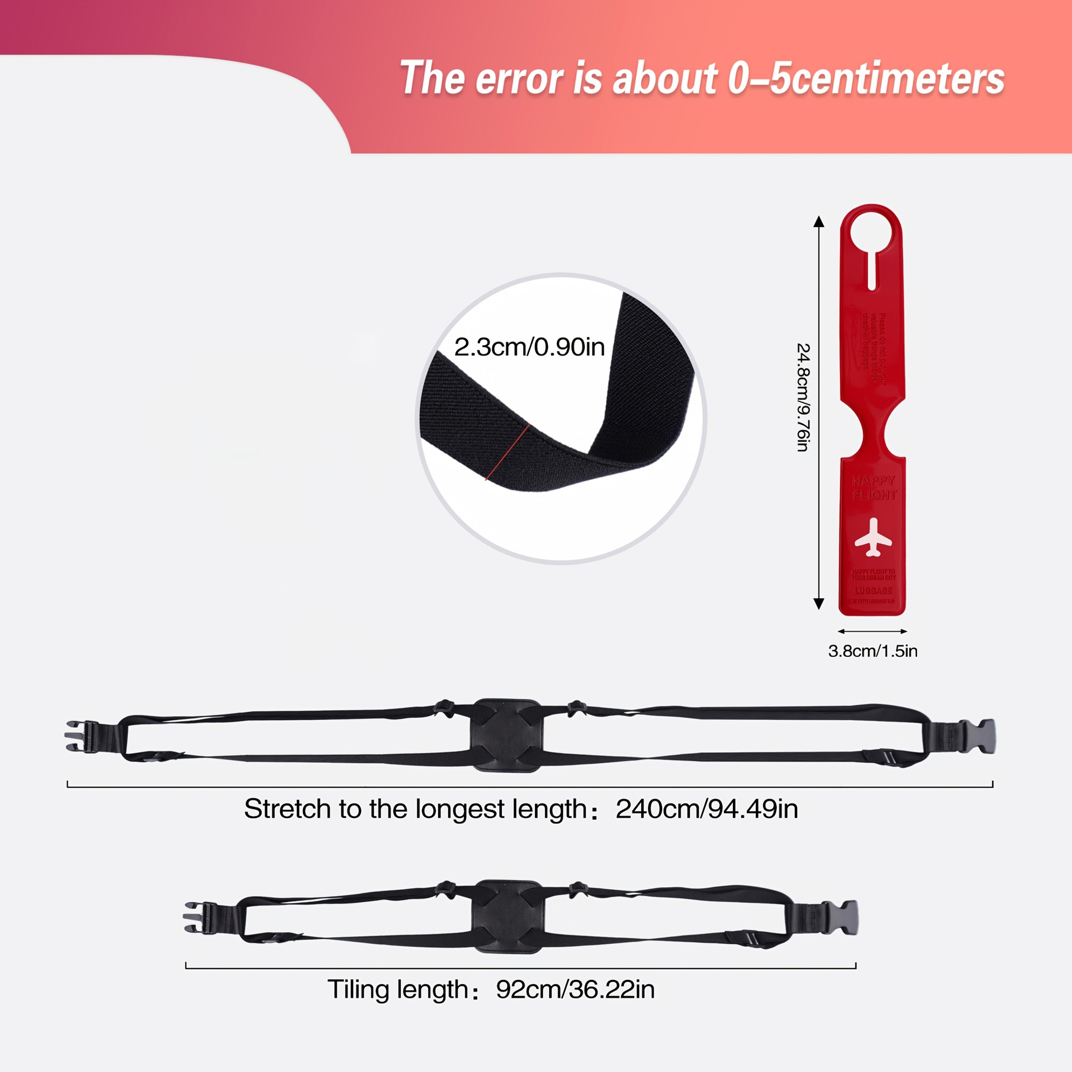 2-Piece Luggage Strap Set + Lu - Travel Accessories In Bulk review and price