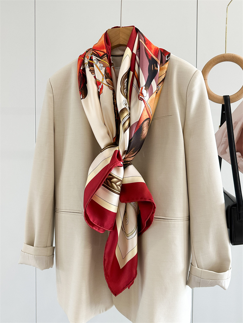 Horse Silk Scarf Luxury Design - Travel Hair Accessories review and price