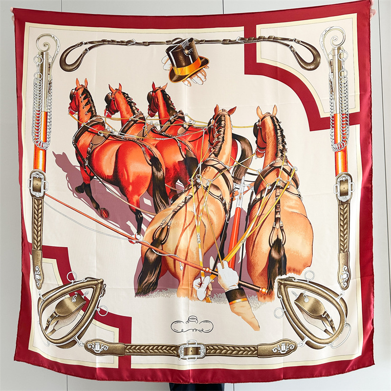 Horse Silk Scarf Luxury Design - Travel Hair Accessories review and price