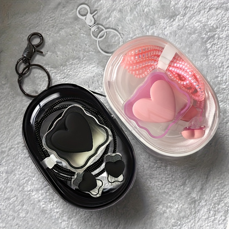6PCS Love Heart Charger Cover  - Travel Accessories Iphone review and price