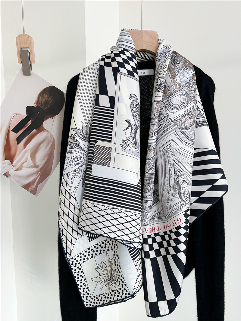 Large Silk Scarfs Brands Desig - Travel Hair Accessories review and price