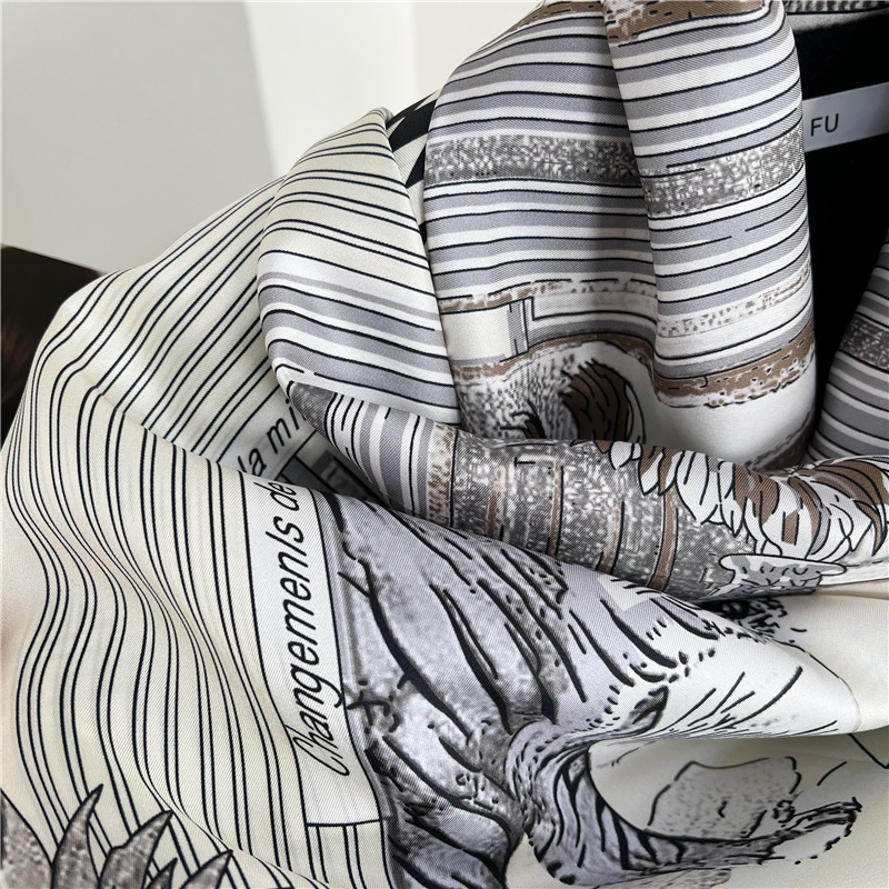 Large Silk Scarfs Brands Desig - Travel Hair Accessories review and price