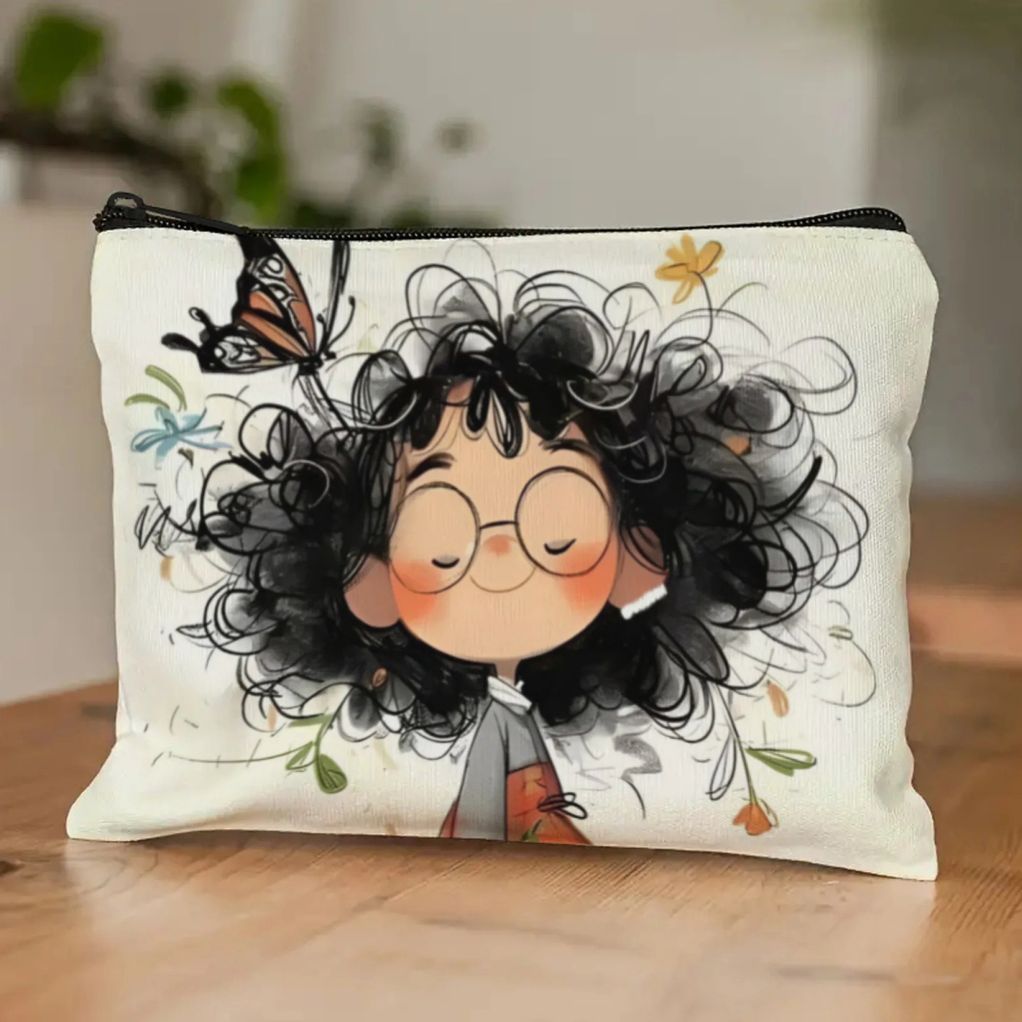 Cartoon Girl Makeup Bag Zipper - Travel Accessories Girls review and price