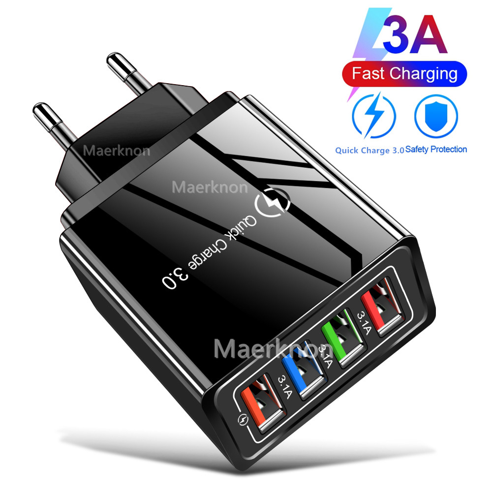 4 USB Fast Charging Head EU/US - Travel Accessories Iphone review and price