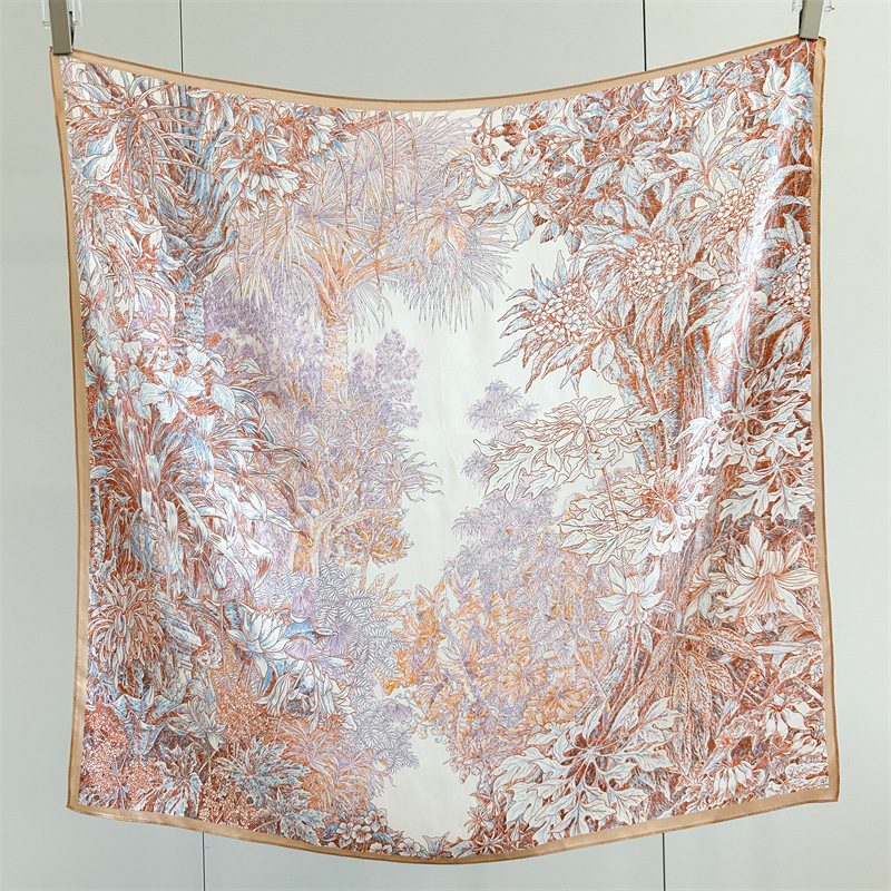 Soft Silk Scarf Women Square B - Travel Hair Accessories review and price