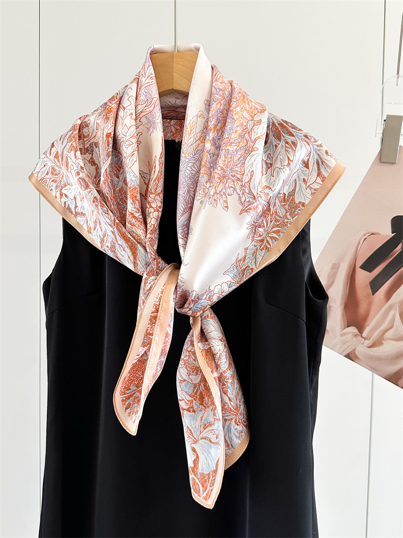 Soft Silk Scarf Women Square B - Travel Hair Accessories review and price
