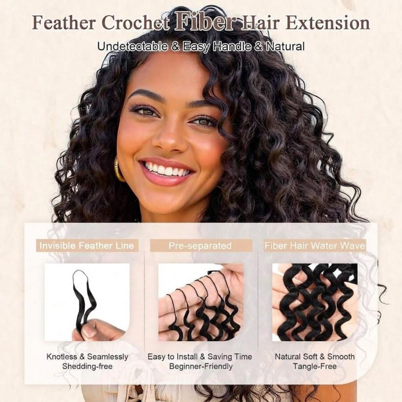 Water Wave Synthetic Feather C - Travel Hair Accessories review and price