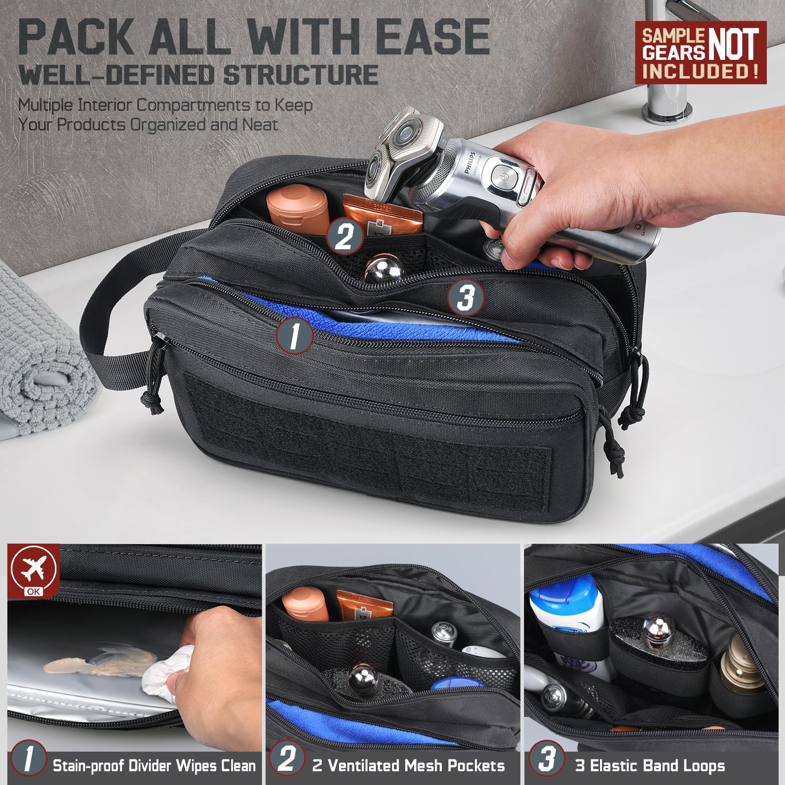 Tactical Toiletry Bag for Men, - Travel Accessories Kit For Men review and price